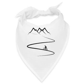 Mountainbike - Berge - Gebirge - Kurven - Bandana - Weiß - Vorne