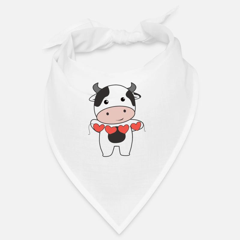 Vache pour la Saint-Valentin doux animaux avec des cœurs Bandana