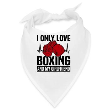Boxer Boxhandschuhe Boxkampf Kampfsport - Bandana - Weiß - Vorne