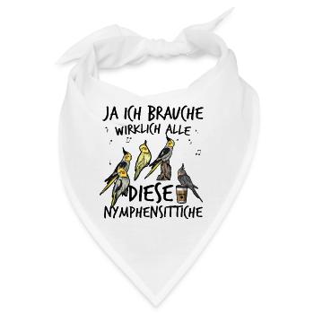 Nymphensittich - Bandana - Weiß - Vorne