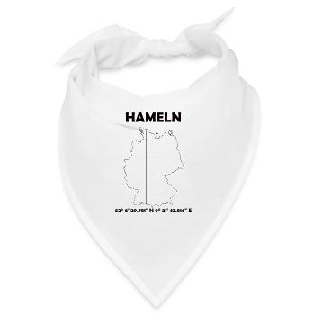 Hameln Karte - Bandana - Weiß - Vorne