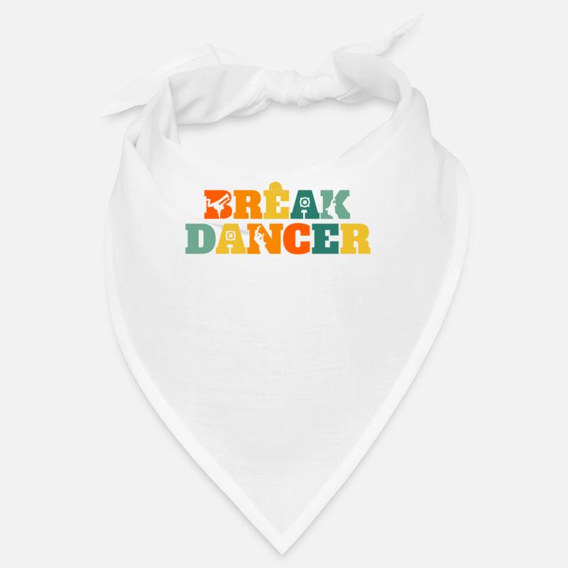 Retro Breakdance Breakdancer Vintage Breakdancing - Bandana - Weiß