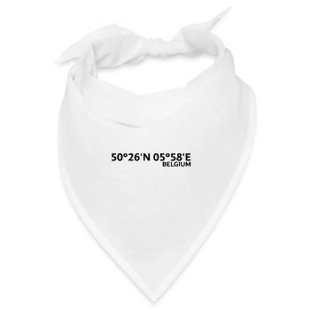 Rennstrecke Francorchamps Spa Belgien Koordinaten - Bandana - Weiß - Vorne