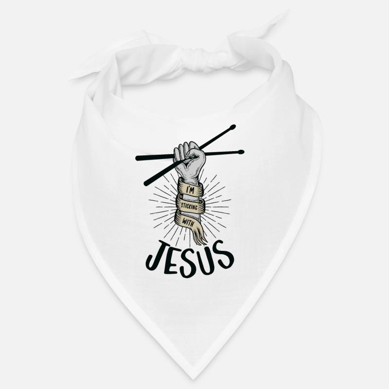 I'm Sticking With Jesus Drumming Drummer Drum Bandana