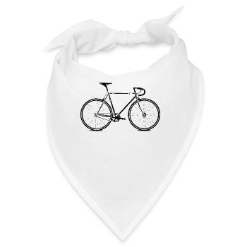einfaches Rennrad - Bandana - Weiß - Vorne
