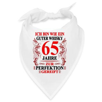 65. Geburtstag lustig Mann 65 Geburtstag Geschenk - Bandana - Weiß - Vorne