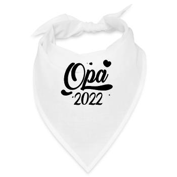 Opa 2022 - Werdende Opa - Bandana - Weiß - Vorne