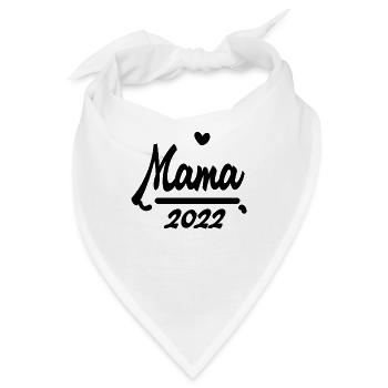 Mama 2022 - Werdende Mutter 2022 - Bandana - Weiß - Vorne