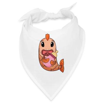 Baby Fisch - Bandana - Weiß - Vorne