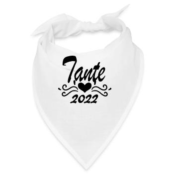Tante 2022 - Werdende Tante - Tante werden - Bandana - Weiß - Vorne
