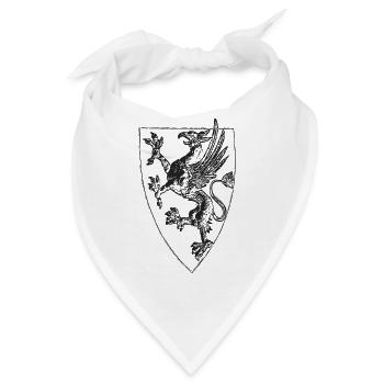 Stehender Greif von Rostock - Bandana - Weiß - Vorne