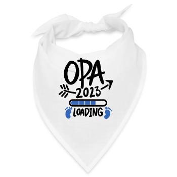 Opa 2023 - Werdende Opa - Bandana - Weiß - Vorne