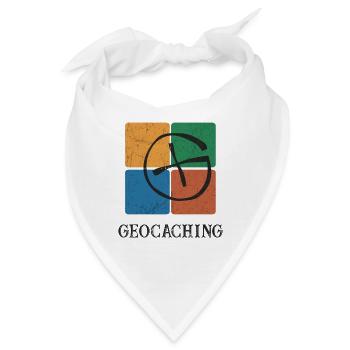 Geocaching Geocacher - Bandana - Weiß - Vorne
