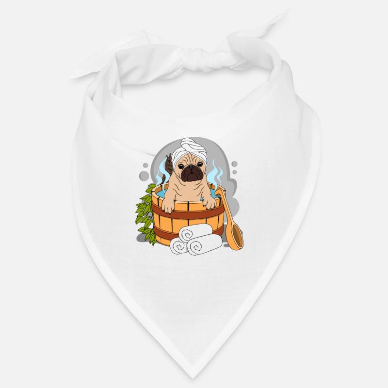Pug Sauna Wellness Bandana