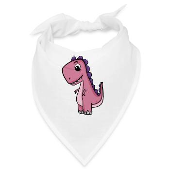 Dino Motiv - Bandana - Weiß - Vorne