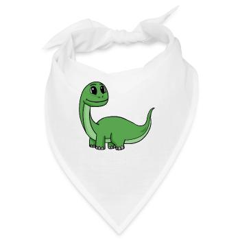 Dino Motiv - Bandana - Weiß - Vorne