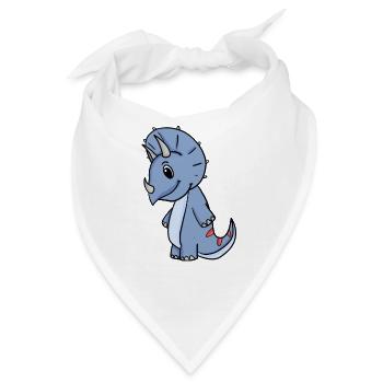 Dino Motiv - Bandana - Weiß - Vorne