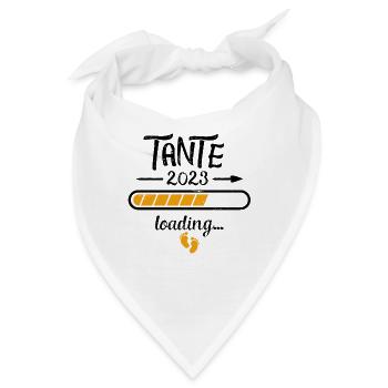 Tante 2023 Loading Schwangerschaft Geburt Familie - Bandana - Weiß - Vorne