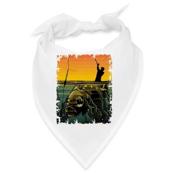Karpfenfischen-Design Schwimmerfischen Angler Geschenk - Bandana - Weiß - Vorne