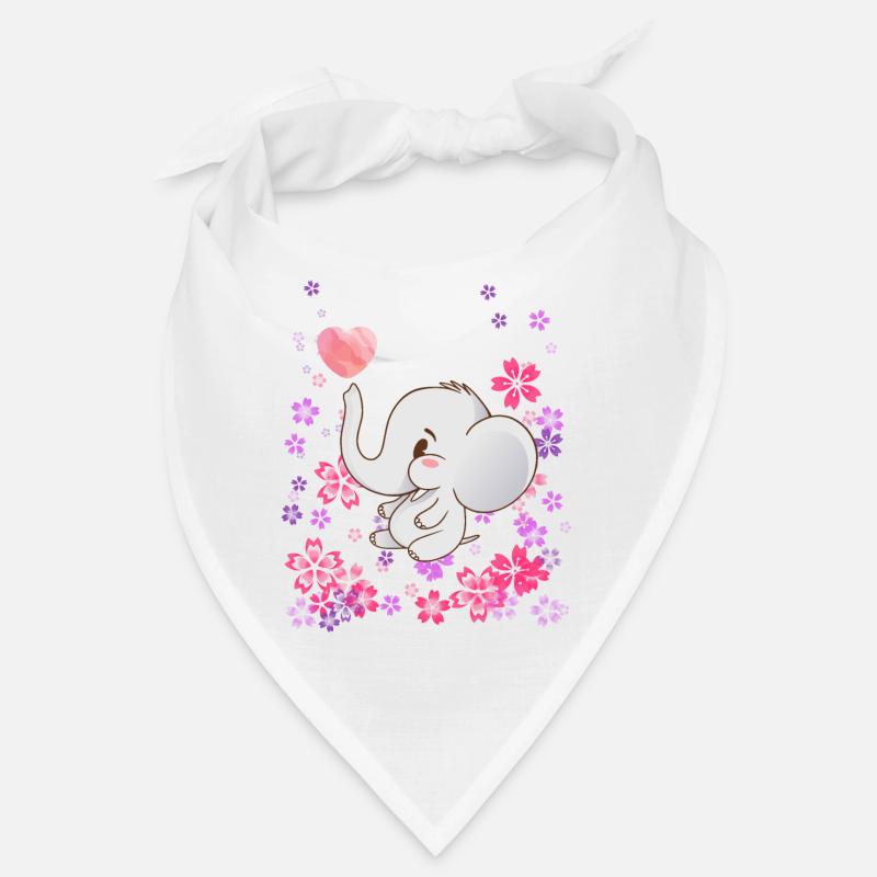 Baby elephant with flowers Bandana