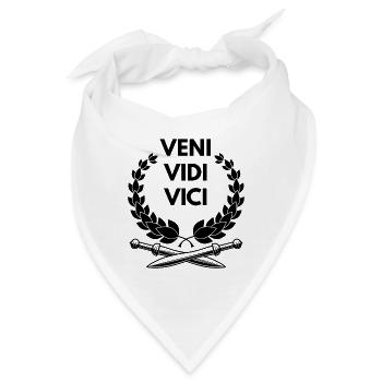 Veni Vidi Vici, römisches Reich - Bandana - Weiß - Vorne
