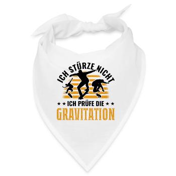 Ich stürze nicht Ich prüfe die Gravitation Skater - Bandana - Weiß - Vorne