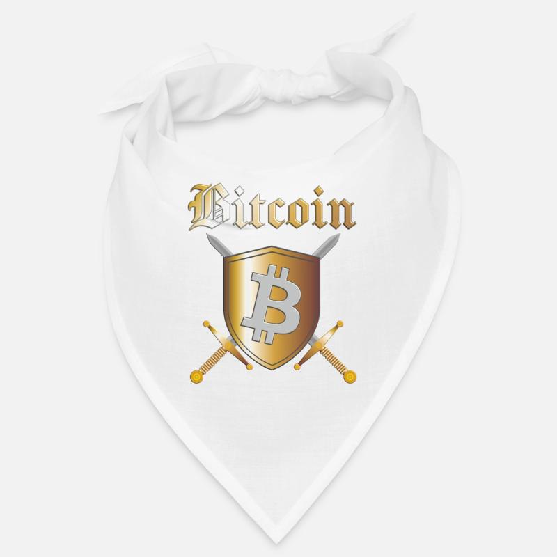 Bitcoin Logo Crypto Medieval Sword and Shield Bandana