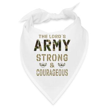 The Lord´s Army strong & courageous - Bandana - Weiß - Vorne