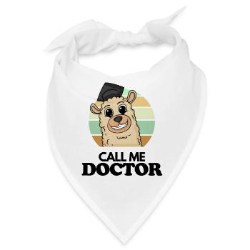 Doktorarbeit Promotion Doktortitel Doktor - Bandana - Weiß - Vorne