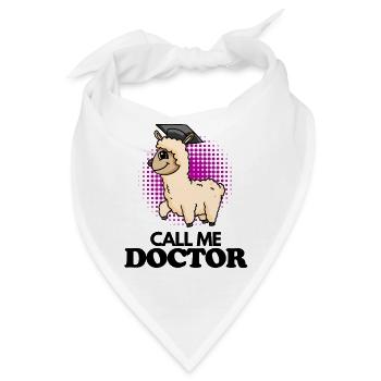 Doktorarbeit Promotion Doktortitel Doktor - Bandana - Weiß - Vorne