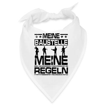 Meine Baustelle - Bandana - Weiß - Vorne