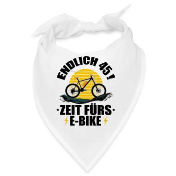 45 Geburtstag 45 Ehrentag 45 Jubiläum Radsport - Bandana - Weiß - Vorne