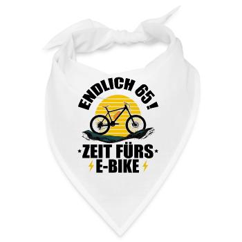 65 Geburtstag 65 Ehrentag 65 Jubiläum Radsport - Bandana - Weiß - Vorne