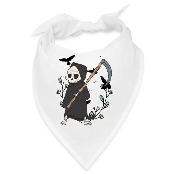Natur Reinkarnation Leben Ende Tod Friedhof Sense - Bandana - Weiß - Vorne