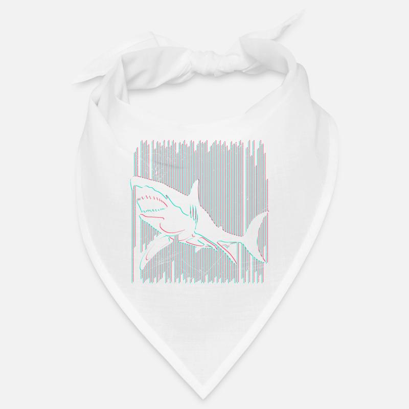 Hai weißer Hai Taucher Meeresbiologe - Bandana - Weiß