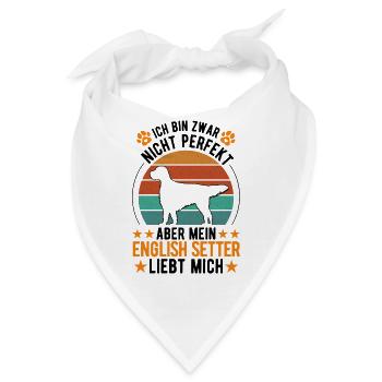 English Setter Englischer Setter - Bandana - Weiß - Vorne