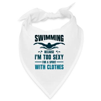 Schwimmen Wassersport Brustschwimmen im Schwimmbad - Bandana - Weiß - Vorne