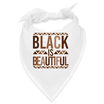 Black Is Beautiful Proud and Black Black History - Bandana - Weiß - Vorne
