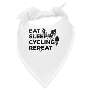 Radfahren Fahrrad Radfahren Essen Schlaf Radfahren - Bandana - Weiß - Vorne