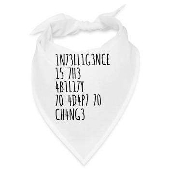 Intelligenz lustiger Spruch - Bandana - Weiß - Vorne