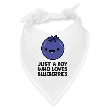 Nur ein Junge, der Blaubeeren liebt - Bandana - Weiß - Vorne