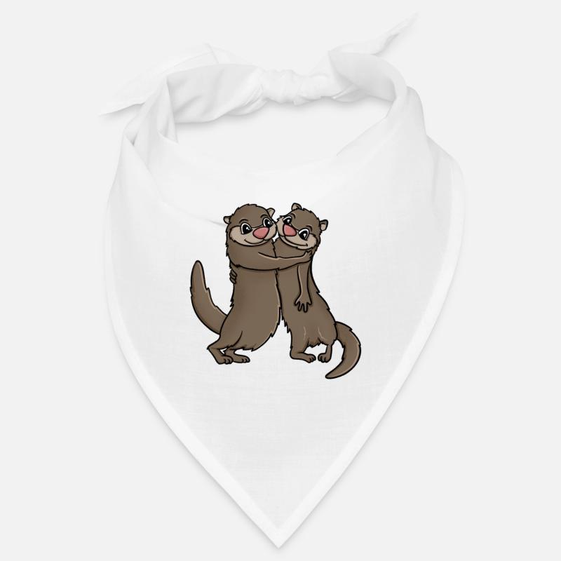 Otters Hugging Bandana