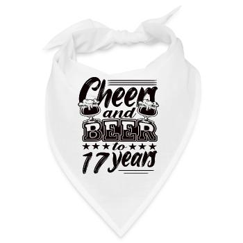 17 Geburtstag - Bandana - Weiß - Vorne