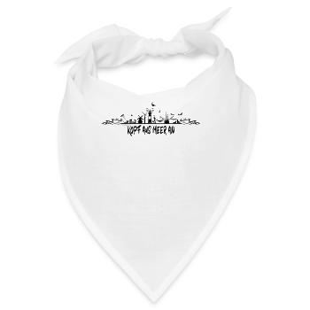 Kopf Aus Meer An Skyline Fischkutter Küste Nordsee - Bandana - Weiß - Vorne