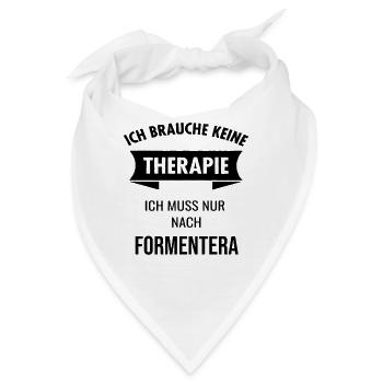 Formentera Balearen Urlaub Insel Geschenk - Bandana - Weiß - Vorne