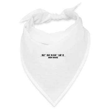 Den Haag Koordinaten - Bandana - Weiß - Vorne