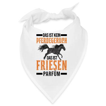 Friesen Pferd Parfüm Friesenpferd - Bandana - Weiß - Vorne