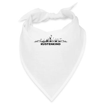 Küstenkind Skyline Fischkutter Küste Nordsee - Bandana - Weiß - Vorne
