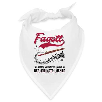 Fagott Alles andere sind Begleitinstrumente - Bandana - Weiß - Vorne