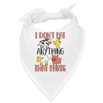 Veganer Veganismus Fleischlos Veganes Leben - Bandana - Weiß - Vorne